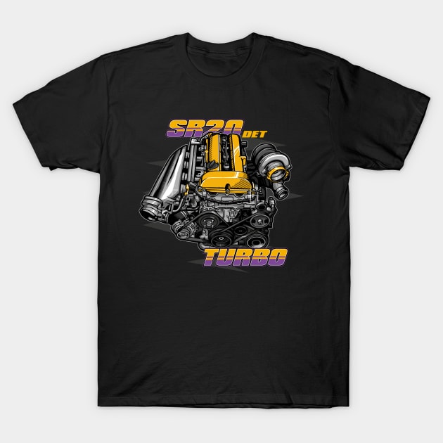 Nissan SR20 engine T-Shirt by racingfactory